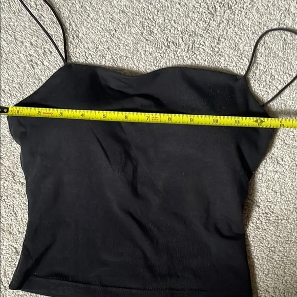 NWT | OGL Brami Black Fitted Sleeveless Crop Camisole w/Built in Bra - Picture 6 of 14